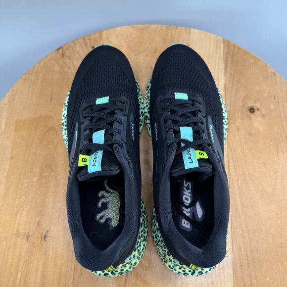 Brooks Launch 8 Womens Size 8 Black Wild Cheetah Running Shoes Cheetah Print - Picture 5 of 9